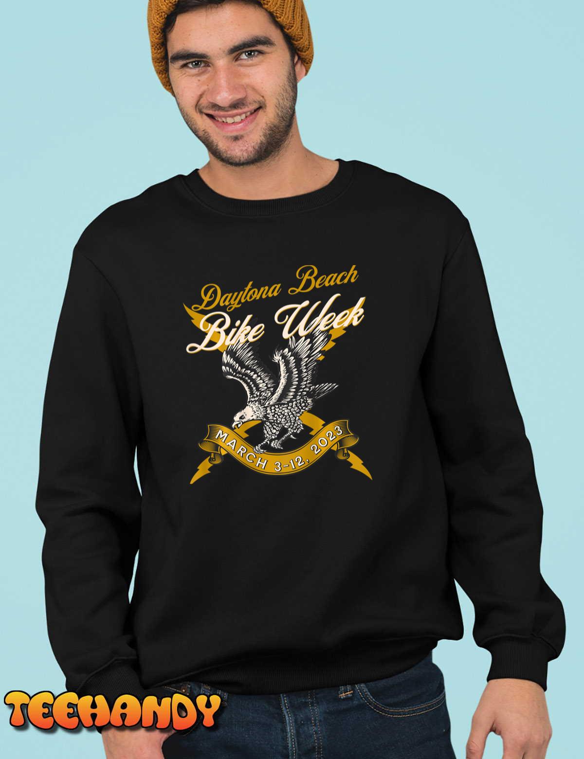 2023 Daytona Beach Bike Week Eagle Has Lander Art On Back T Shirt