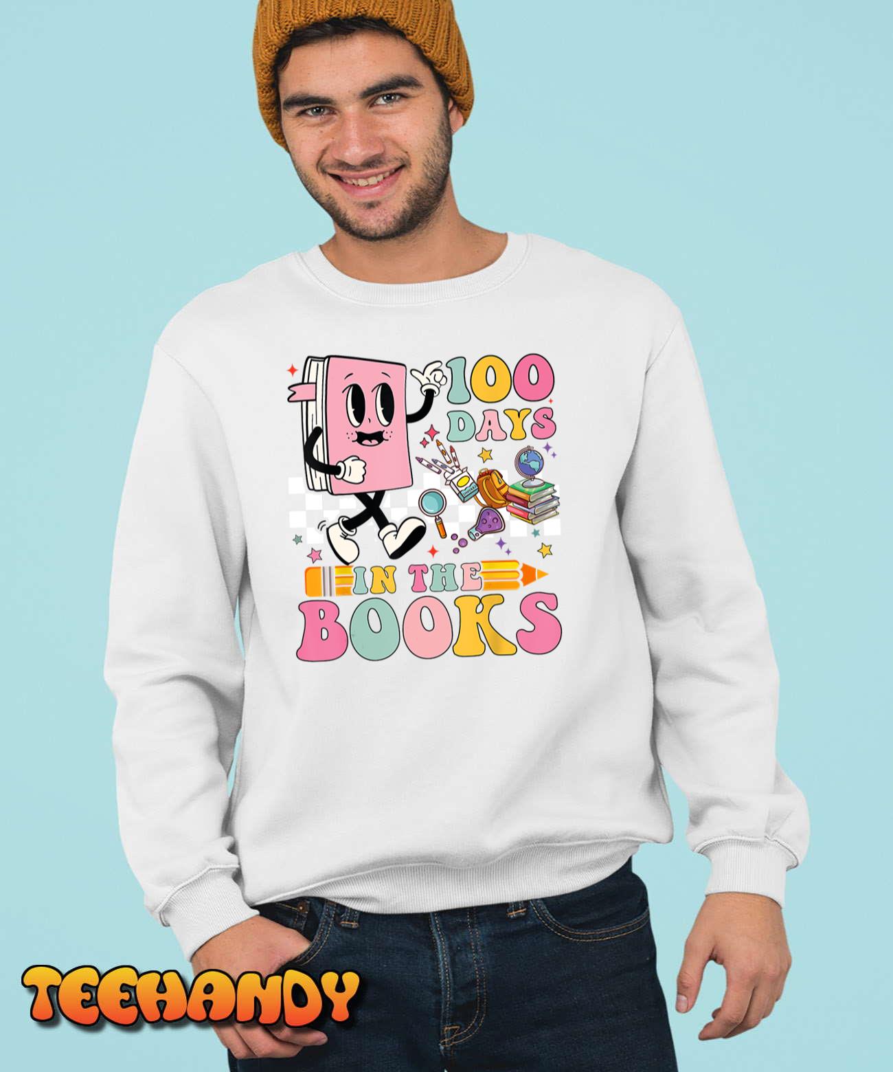 100 Days in the Books Reading Teacher 100th Day of School Unisex T-Shirt